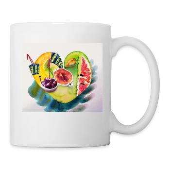 Obst fürs Herz - Tasse - Weiß - Rechts