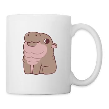 Cute Seated Pygmy Hippo - Mug - white - Right