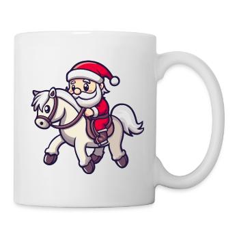 Cheval Père Noël - Mug blanc - blanc - Droite