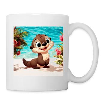 loutre 8 - Mug blanc - blanc - Droite