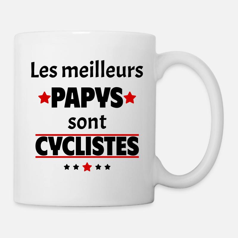 Les meilleurs papys sont cyclistes, cadeau noël - Mug blanc - blanc