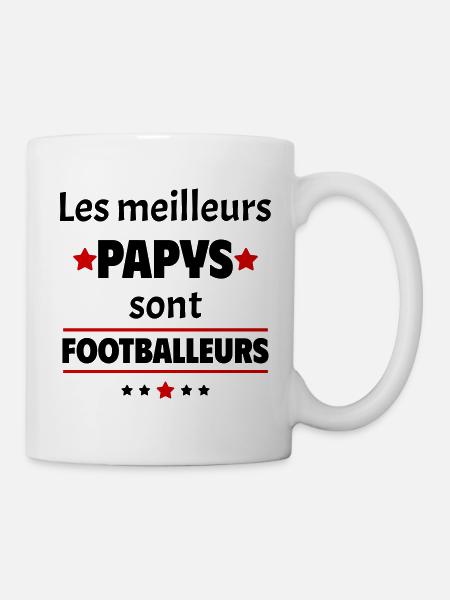 Les meilleurs papys sont footballeurs, cadeau noël - Mug blanc - blanc