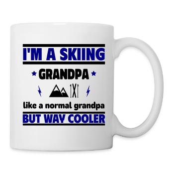 Cooler Skifahrer-Opa - Tasse - Weiß - Rechts