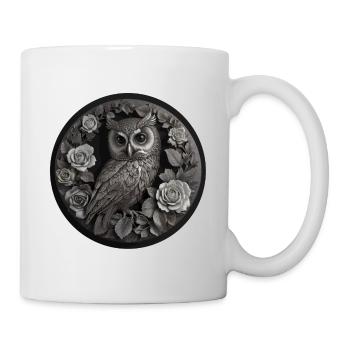 Silberne Eule - Tasse - Weiß - Rechts