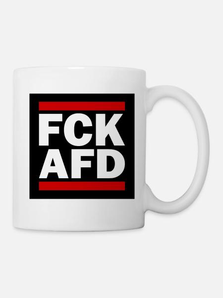 Fck afd - Tasse - Weiß