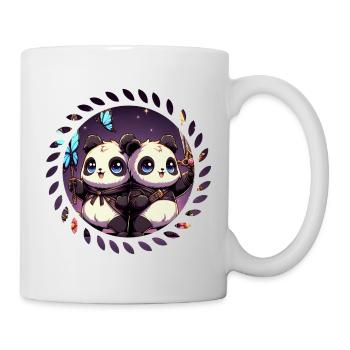 Niedliche Panda Babys - Tasse - Weiß - Rechts