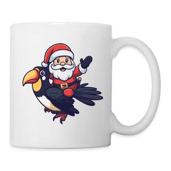 Toucan oiseau Père Noël - Mug blanc - blanc - Droite