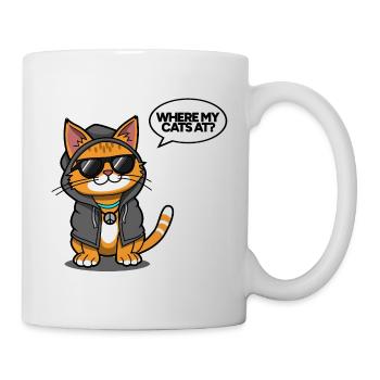 Hip Hop Katze - Où sont mes chats - Coole Katze - Mug blanc - blanc - Droite