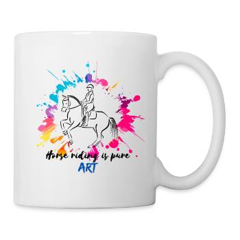 L'équitation, un art à l'état pur (Noir) - Mug blanc - blanc - Droite