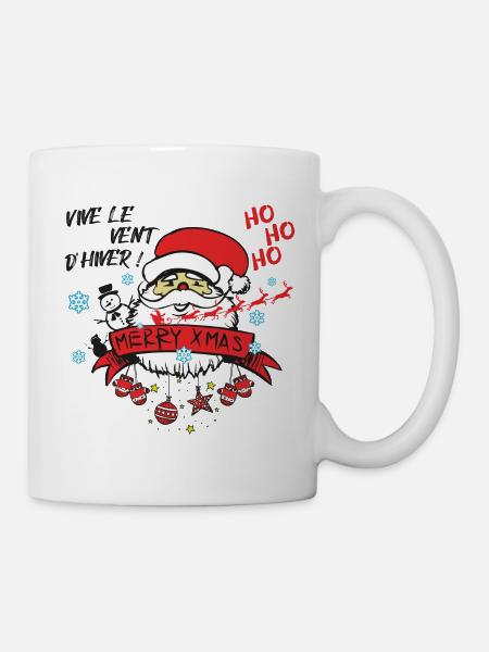 NOEL MERRY XMAS BONHOMME DE NEIGE - Mug blanc - blanc