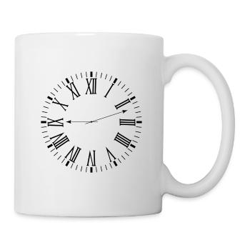 Römische Uhr - Tasse - Weiß - Rechts