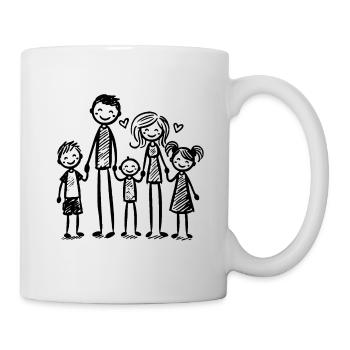 Family of Five - Tasse - Weiß - Rechts