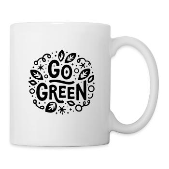 Go green ecology activist - Mug - white - Right