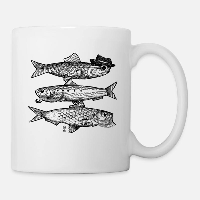 3 Poissons - Mug blanc - blanc