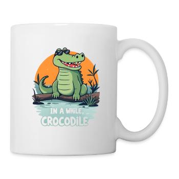 Lustiges Krokodil - Dans un moment crocodile - Mug blanc - blanc - Droite