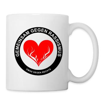 Gemeinsam gegen Rassismus - OMAS GEGEN RECHTS - Tasse - Weiß - Rechts