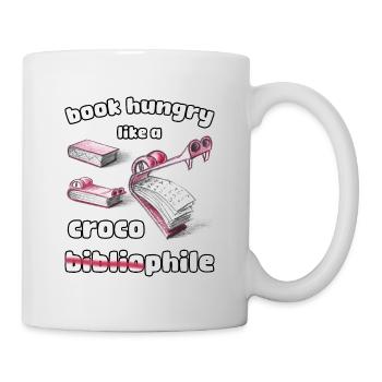 Book Hungry Like A Croco Bibliophile - Mug - white - Right