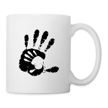 MAINS - NOIR - Mug blanc - blanc - Droite