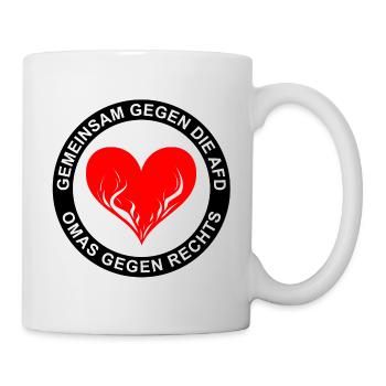 Gemeinsam gegen die AFD - OMAS GEGEN RECHTS - Tasse - Weiß - Rechts