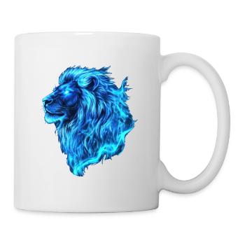 Flammes Bleu Lion - Mug blanc - blanc - Droite