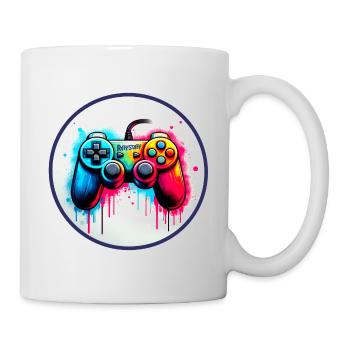 Gamer Gamepad Graffiti Controller - raffstaff ® - Mug - white - Right