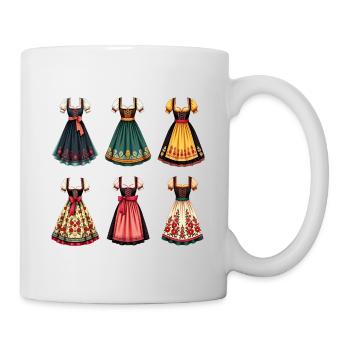 Robes traditionnelles Dirndl dans le style bavarois - Mug blanc - blanc - Droite
