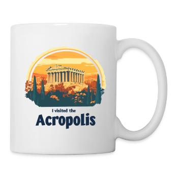 Acropole à Athènes au coucher du soleil - Mug blanc - blanc - Droite