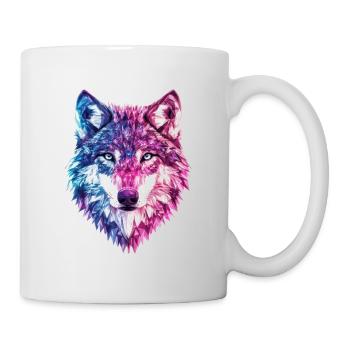 Wolf Kristalle Fantasy - Tasse - Weiß - Rechts