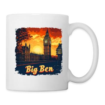 Panoramablick auf den Big Ben - Tasse - Weiß - Rechts