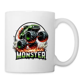 Monster Truck Voiture de pompier Voiture Camion - raffstaff ® - Mug blanc - blanc - Droite
