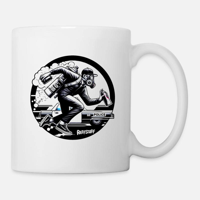 Graffiti Police Graffiti Police illegal tag - raffstaff ® - Mug blanc - blanc