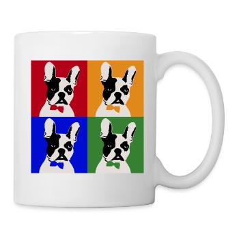 Franz Bulldogge Bunt - Tasse - Weiß - Rechts