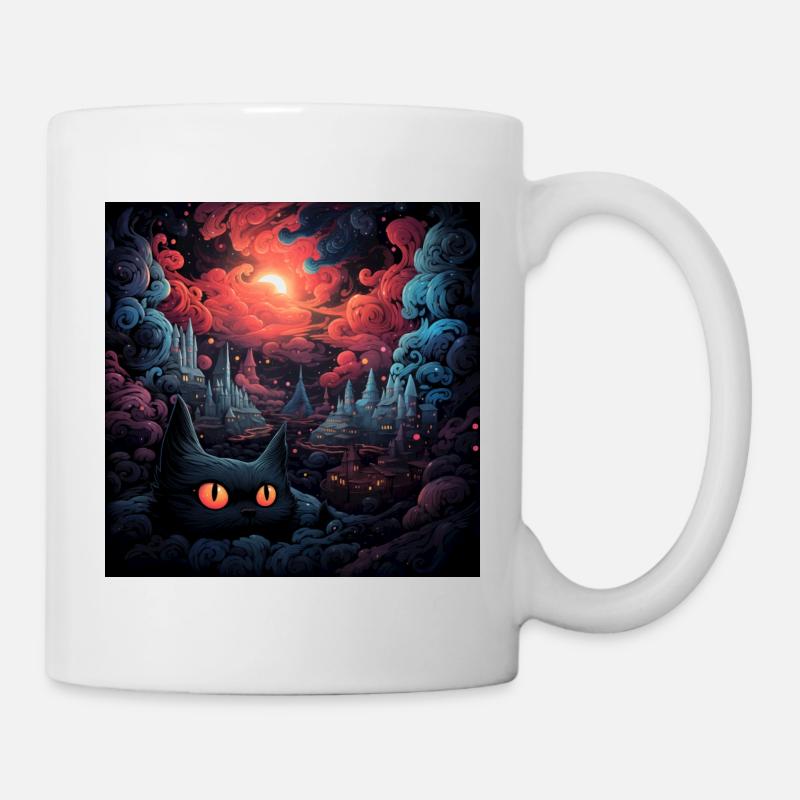 Black Cat Wunderland 3 - Tasse - Weiß