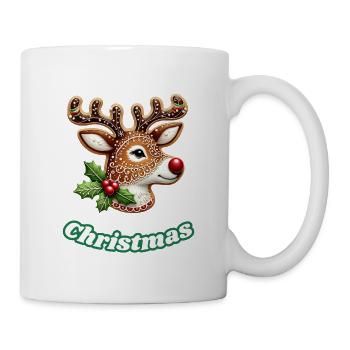 Ein super schöner Weihnachtselch, Merry Christmas - Tasse - Weiß - Rechts