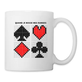 RIGGED POKER - PIXEL ART - RANGE - DECK - Mug blanc - blanc - Droite