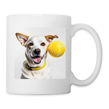 Funny Dog - Tennis Sport - Mug - white - Right