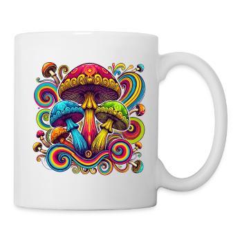 Colorful Psychedelic Mushrooms - Mug - white - Right