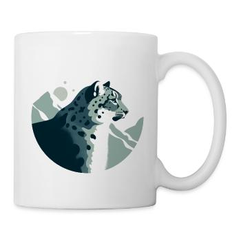 Schneeleopard - Tasse - Weiß - Rechts