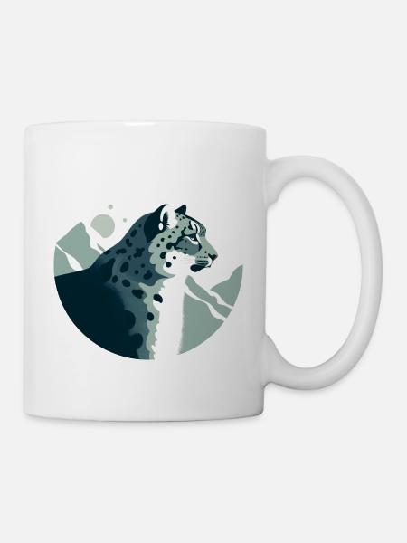 Schneeleopard - Tasse - Weiß