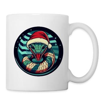 Serpent Cobra Noël Noël - Mug blanc - blanc - Droite