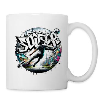 Soccer Graffiti Soccer Team Ball - raffstaff ® - Mug - white - Right