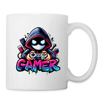 Gamer Gamepad Joy Graffiti Gaming - raffstaff ® - Mug - white - Right