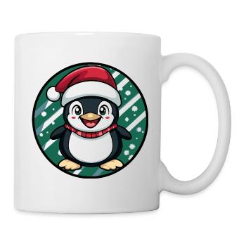 Pingouin Noël Noël - Mug blanc - blanc - Droite
