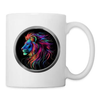 Lion Animal in Neon - Mug - white - Right