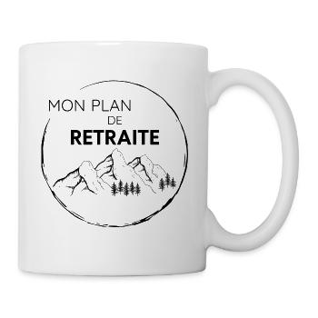CADEAU RETRAITE MONTAGNE RANDONNÉE - Mug blanc - blanc - Droite