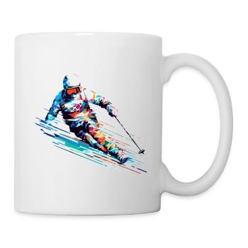 Ski Sport Fast Speed Competition Abstract - Mug - white - Right