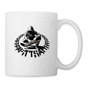 Cool Skater Halfpipe Sk8 Skate Board - raffstaff ® - Tasse - Weiß - Rechts