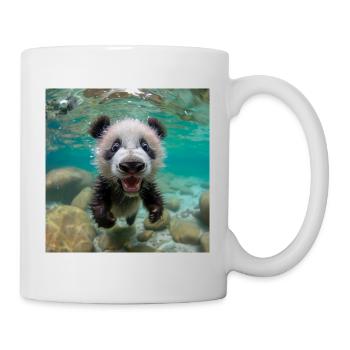 Panda sous l’eau - Mug blanc - blanc - Droite