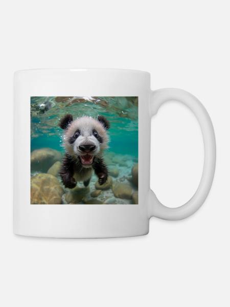 Panda under water - Mug - white