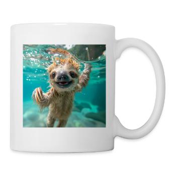 Sloth under water - Mug - white - Right